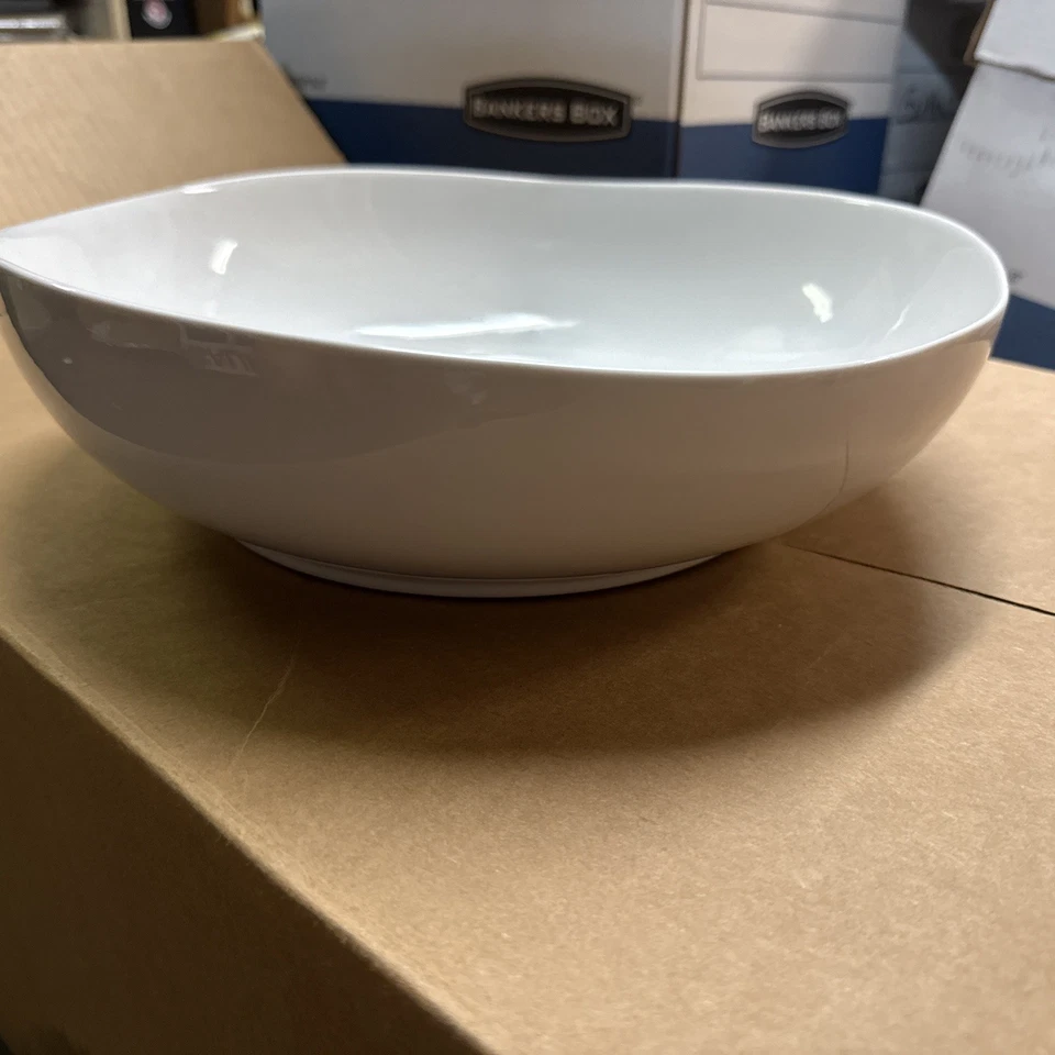 "Frutero grande de pan de pasta orgánico West Elm de 13"" blanco" Foto 3 de 4