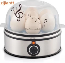 EGC855SS Easy Egg Cooker, 7-Egg Capacity, Soft, Medium, Hard-Boiled, Omelets, Po