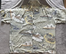 Men  s Kahala Hawaiian Vintage Aloha Shirt Size XL Made In Hawaii Handcrafted