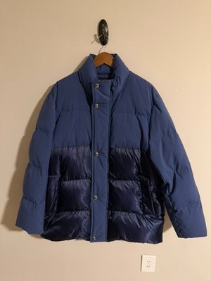 Acne Studios Down Puffer Jacket Blue Nylon Men s Size 48 (M)