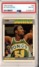 1987 Fleer #64 Alton Lister Seattle Supersonics PSA 8 NM-MT