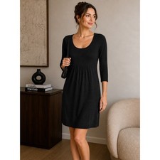 Banana Republic Black Knit Women's Dress Size Small 3/4 Sleeve