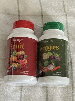 New Himiyer 2PK Fruits+Veggies Whole Foods Supplements 90 capsules exp 12/27