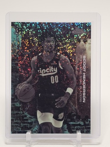 SCOOT HENDERSON 2025-26 TOPPS CHROME CACTUS JACK TEAL SPECKLE /299 #38  Q3855