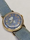 Vintage Timex Snoopy Tennis Denim 1958C. Mechanical Manual Wind Watch - Running