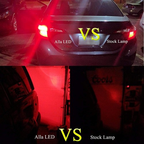 Alla Lighting Upgraded T20 7440 7443 LED Strobe Brake Lights Bulbs, Pure Red  - Picture 6 of 9