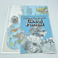 NATIONAL GEOGRAPHIC Global Pursuit Board Game Replacement Parts Booklet Maps Die