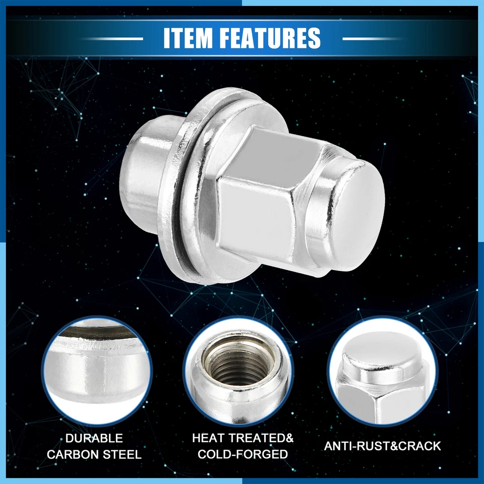 20 Pcs M12 x 1.5 Wheel Lug Nuts for Jaguar XF XJ XJR C2C35294/C2C35294010 - Изображение 4 из 4