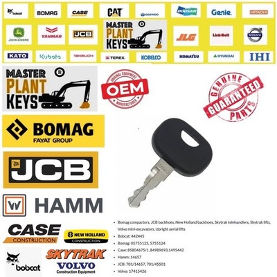 14603 Hauptwerksschlüssel Zündung JCB Bomag Wacker Neuson Hamm Kofferverdichter