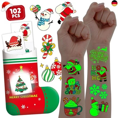 Leesgel Weihnachts-Mitgebsel für Kinder, 34 Leuchtende Tattoos für Weihnachten ?
