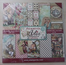 Stamperia - Alice in Wonderland - Scrapbook Paper Set 8" x 8"