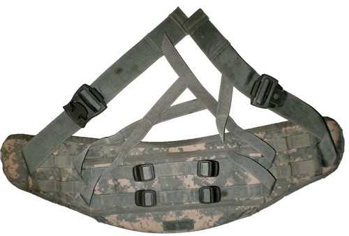 US MILITARY ACU CAMO MOLLE II MOLDED WAIST BELT USED