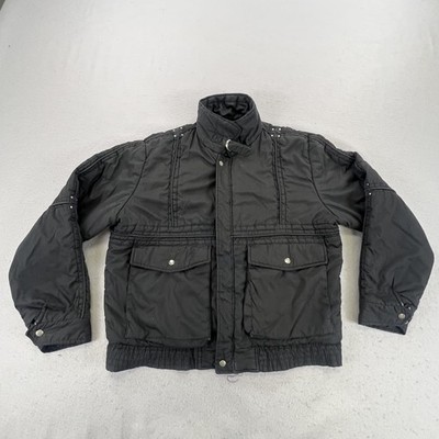 Hardy Amies Jacket Mens XL Black Puffer Quilted Winter Insulated Made Korea