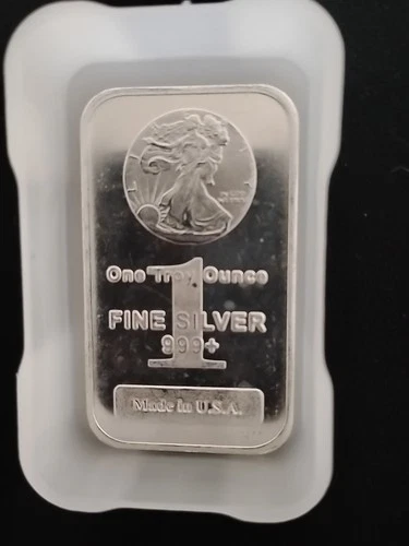 1 oz. Highland Mint Silver Bar Walking Liberty Design .999+ Fine Silver