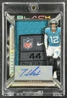 TRAVIS HUNTER 2025 PANINI BLACK SIZEABLE ROOKIE TAG PATCH AUTO GOLD RC 1/2