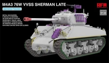 Rye Field Models 5132 1:35 M4A3(76)W VVSS Sherman Late Tank Plastic Kit