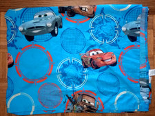 Disney Pixar Cars Lightning Mater Blue Twin Flat Sheet 96" x 66"