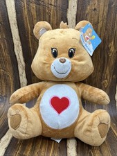 Care Bears Tenderheart Bear Plush Brown Stuffed Animal Kelly Toy Heart Stuffie