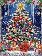 DIY Christmas Special Shape Diamond Art Kits for Adults 12X16in Christmas Tree 5