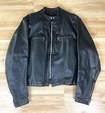 Vintage Brooks Cafe Racer Leather Jacket Made In USA Size 52 3XL