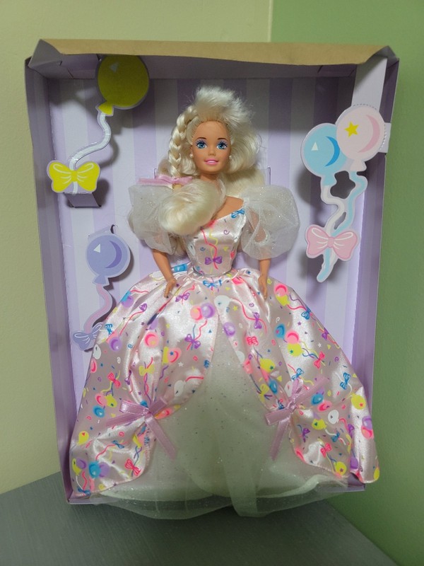 Birthday Barbie Doll Blond Holiday Party Collector Mattel