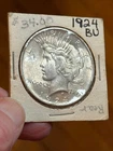 1924 Peace Silver Dollar - Brilliant Uncirculated - Ungraded, uncertified - P