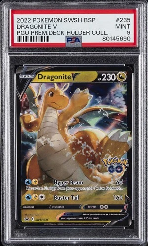 2022 POKEMON SWSH BLACK STAR PROMO #235 DRAGONITE V PSA 9