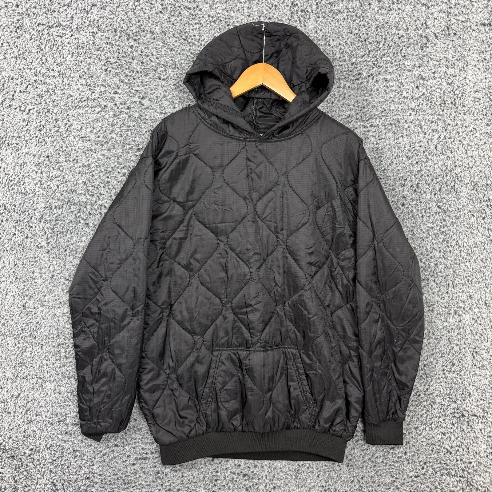 F-Bomb Morale Gear Jacket Mens Medium Quilted Hooded Ripstop Nylon Military
