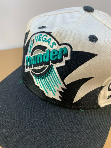 Rare Vintage Shark Tooth Logo Athletic IHL Las Vegas Thunder Hockey Snapback Hat - Picture 3 of 11