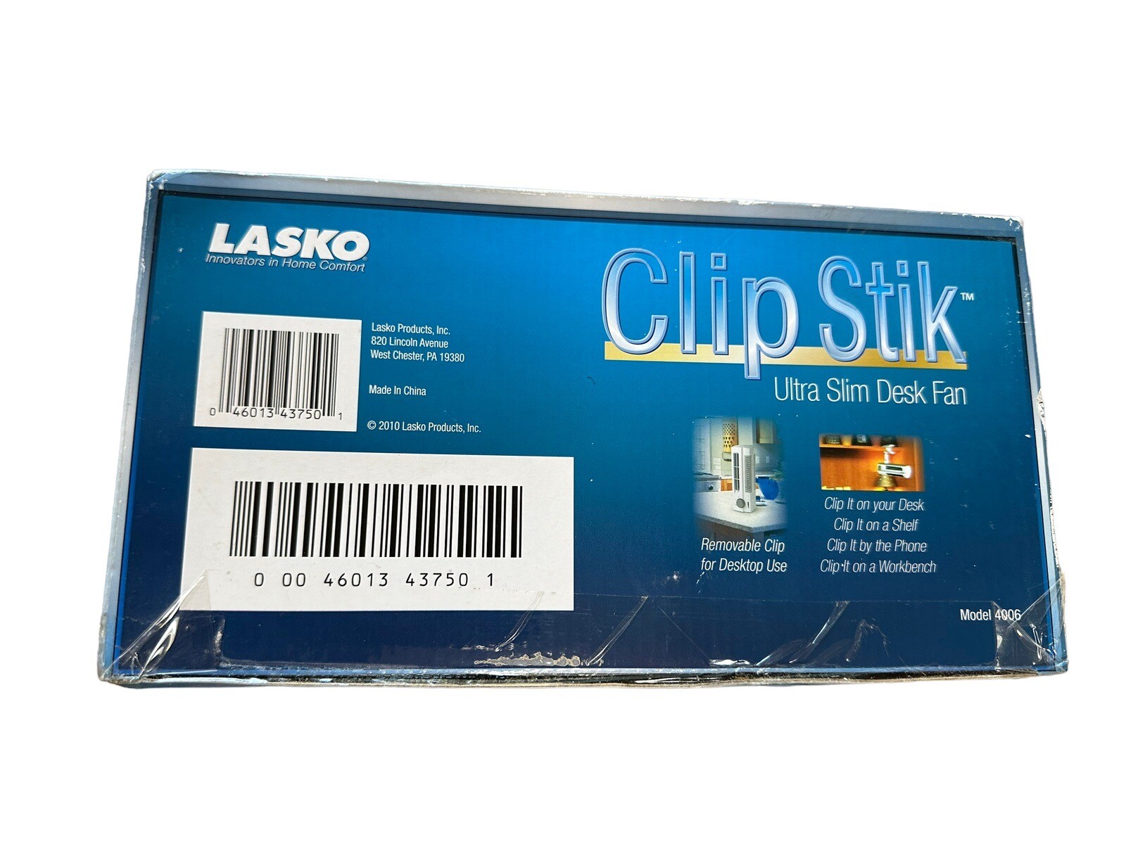 Lasko 4006 Ultraslim Clipstick Fan - White for sale online | eBay
