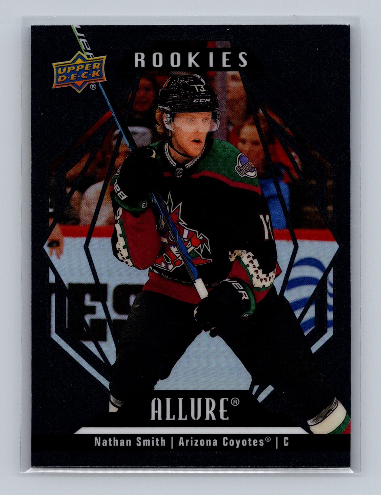 2022-23 Upper Deck Allure - Rookies #128 Nathan Smith (RC) Black Rainbow