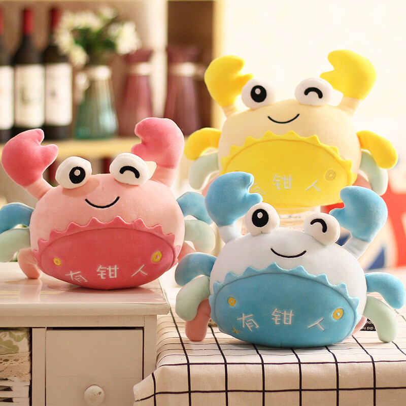 Adorable muñeca cangrejo cangrejo peludo juguete de peluche cangrejo creativo muñeca de tamaño pequeño