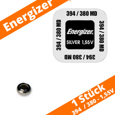 1 x Energizer 394 / 380 Uhrenbatterie Knopfzelle SR45 SR936SW AG9 Silberoxid