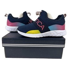 Nautica Tuva/Navy Rainbow Girls Athletic Shoe Sneaker Size Us 13 NWB
