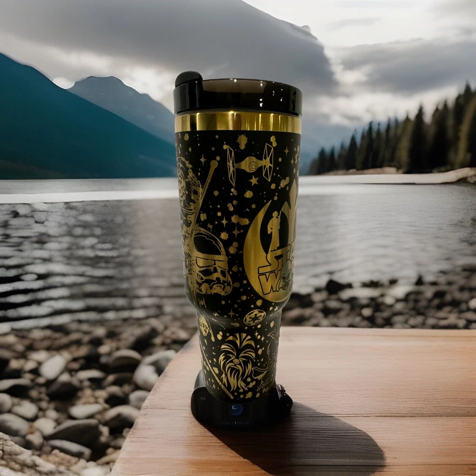 Vaso aislado 40 oz grabado con láser personajes de Disney Star Wars Rebel Alliance Foto 3 de 4