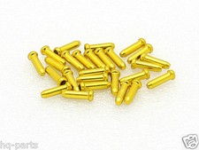 25 Bike Bicycle Shift Brake Cable Ends Tips Caps Crimps GOLD YELLOW