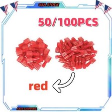 50/100x Nylon Female Male Wire Connector 22-16AWG Insulated Spade Crimp Terminal