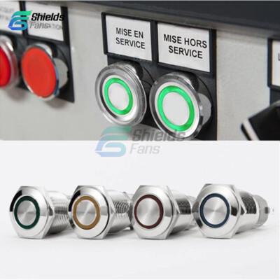 12V LED Momentary Metal 5Pin 19mm ON/OFF Return Car Push Button - Foto 12