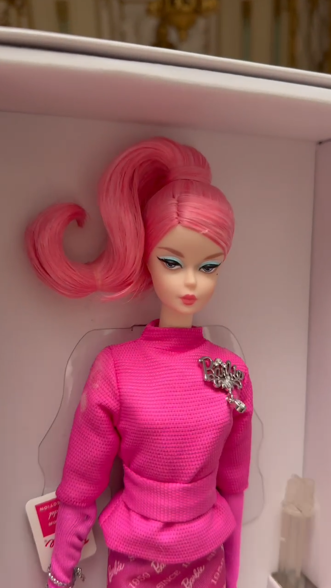 barbie fashion model collection silkstone proudly pink doll