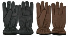 REAL LEATHER WINTER GLOVES LOOKS LIKE DEERSKIN CLASSIC STYLE DRIVING TOP QUALITY