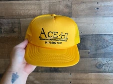 Ace Hi Snapback Hat VTG Foam Front Rope Cap Refrigeration Appliance Trucker Mens