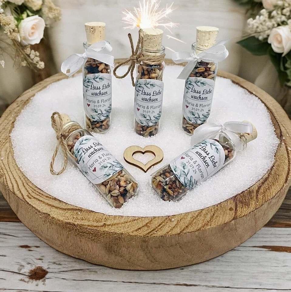 Edles Gastgeschenk Hochzeit gefüllt mit Blumensamen/ Geschenk für Hochzeitsgäste - Bild 2 von 4