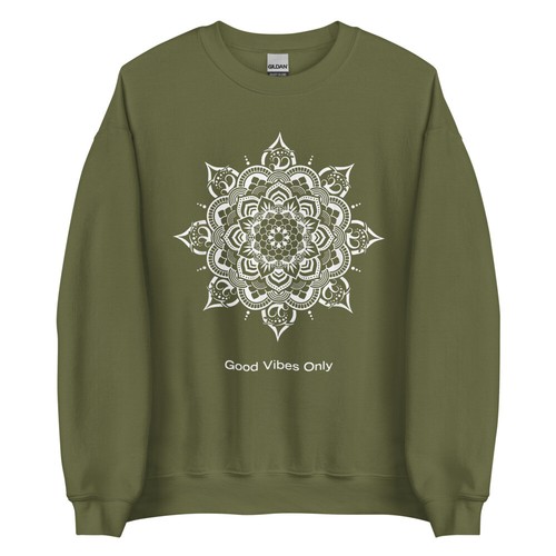 Sudadera Mandala Good Vibes Only Cool Hippie Paz Amor Stoner Regalo - Imagen 8 de 8