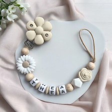 Schnullerkette Nuckelkette mit Namen Mädchen...