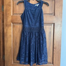 Charlotte Russe Lace Dress Women’s Small Navy Cocktail Date Wedding Teen