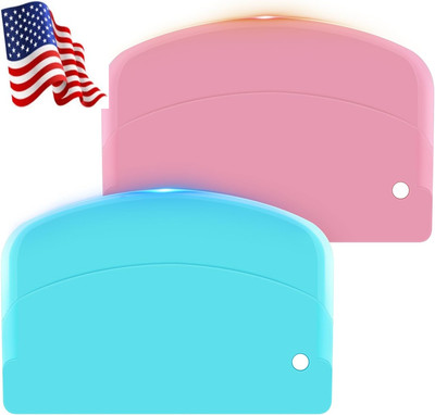 Bowl Scraper Spatula Multipurpose Dough Scraper 2PCS, Flexible Plastic Kitchen P
