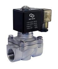 3/4 Inch Stainless General Purpose Electric Solenoid Valve NC 110VAC Viton Seal