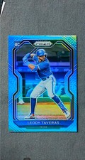 2021 Panini Prizm Tier II Carolina Blue #127 Leody Tavares RC Rangers