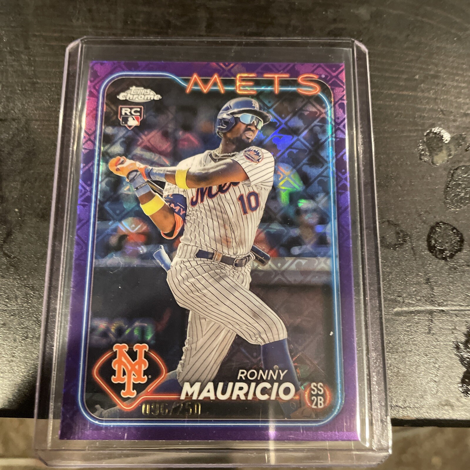 2024 Topps Chrome - Purple Refractor #28 Ronny Mauricio /250 (RC)
