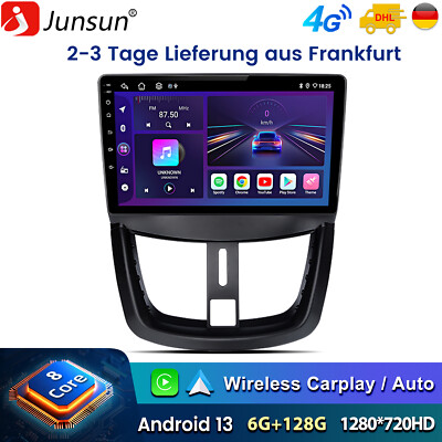 Android 14 Carplay Autoradio Für Peugeot 207 2006-2015 GPS Navi DAB+ SWC 6+128GB